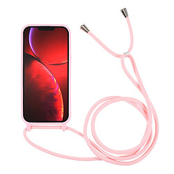 Coque en TPU flexible avec cordon réglable rose clair pour votre Apple iPhone 13 mini 5.4 pouces