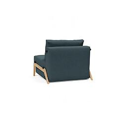 Acheter Inside 75 Fauteuil convertible lit 90 cm ILB 500 chêne laqué tissu Mahoga Dark Blue