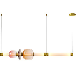 ICONIK INTERIOR Lampe suspendue en cristal - LED - Singlen 100 CM Rose