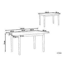 Avis Beliani Table de repas HOUSTON Blanc