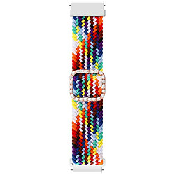 Bracelet en nylon tressée réglable en strass de 22 mm couleur arc-en-ciel pour votre Samsung Gear S3 Classic/S3 Frontier/Galaxy Watch 46mm