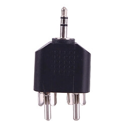 Wewoo Adaptateur noir 2x RCA Mâle à 3.5mm Jack Audio Y