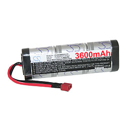 Vhbw Batterie Ni-MH 3600mAh 7.2V avec connecteur T-PLug (femelle) pour modèles réduits divers : voitures de course, hélicoptères, avions, bateaux etc.