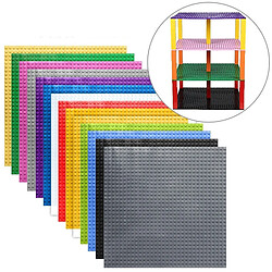 Wewoo 32 * 32 petites particules bricolage bloc de construction plaque inférieure 25,5 * 25,5 cm de mur accessoires jouets pour enfants noir