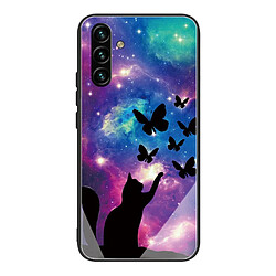 Coque en TPU antichoc Chat et papillons pour votre Samsung Galaxy A13 5G