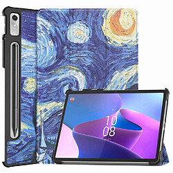 Etui en PU fonction d'éveil/veille automatique avec support et porte-stylo pour votre Lenovo Tab P11 Pro Gen 2 - ciel étoilé