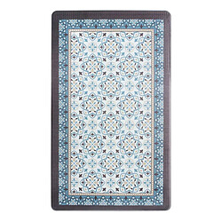 Thedecofactory AZULEJOS VINYLE - Tapis de cuisine carreaux de ciment bleu gris 45x75