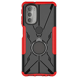 Coque en TPU anti-chute avec béquille pour votre Motorola Moto G51 5G - rouge