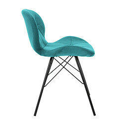 Avis ML-Design Set 4x chaises de salle à manger rembourrée velours pétrole fauteuils moderne