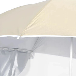 Acheter vidaXL Parasol de plage avec parois latérales sable 215 cm