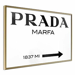 Paris Prix Affiche Murale Encadrée Prada White 30 x 20 cm Or