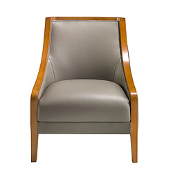 Angel Cerda Fauteuil en cuir gris