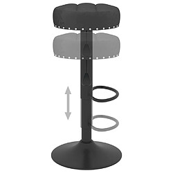 vidaXL Tabouret de bar Noir Velours pas cher