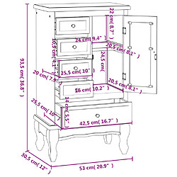 vidaXL Armoire avec 5 tiroirs et 2 étagères Blanc pas cher