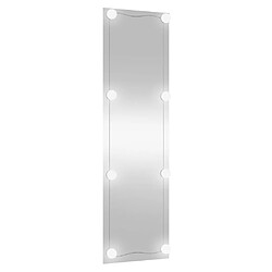 Avis vidaXL Miroir mural avec lumières LED 30x100 cm verre rectangulaire