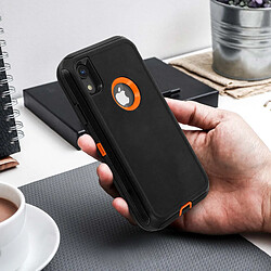 Avis Avizar Coque iPhone XR Rigide Multi-couches Bumper Antichocs - Noir/Orange