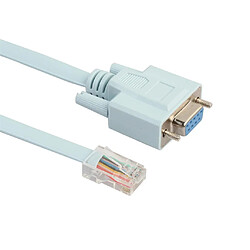 1.5m/5ft DB9 À RJ45 Câble de Console Mâle À Femêlle Renversement Cordon Rollover pas cher