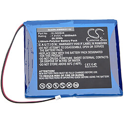 vhbw Batterie compatible avec Trimble SPS852 Modular Receiver, SPS855 Modular Receiver outil de mesure (8000mAh 7,4V Li-Polymère)