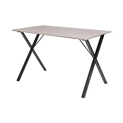 Acheter Country Table + 4 Chaise - En Mdf Finition Pvc - Couleur Gris Et Noir Ht20c205