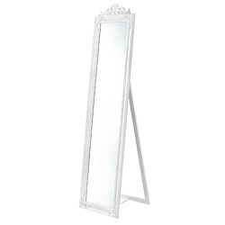 Miroir sur Pied Arezzo Inclinable 160 x 40 cm Blanc Mat [en.casa] 