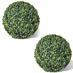 vidaXL Boule de buis artificielle 2 pcs 35 cm