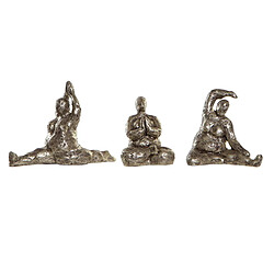 Figurine Décorative DKD Home Decor Doré Résine Yoga Moderne (11 x 22,5 x 17 cm) (3 Unités)