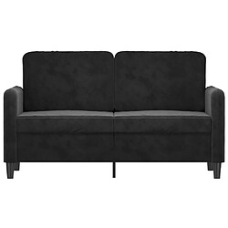 Avis Maison Chic Canapé à 2 places,Sofa de Salon,Canapé droit Noir 120 cm Velours -GKD370928