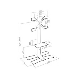 ERARD Group Pied de sol Will 1400 XL Blanc avec tablette - 039041