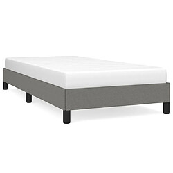 Maison Chic Lit adulte - Lit simple Cadre de lit,Structure du lit Contemporain Gris foncé 90x190 cm Tissu -MN70612