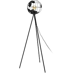 The Home Deco Factory Lampe en métal noir Globe Lampadaire.