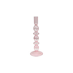 Bougeoir Romimex Rose verre 9 x 27 x 9 cm