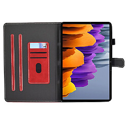 Etui en PU rouge pour votre Samsung Galaxy Tab S7 T870/Galaxy Tab S8 X700/X706