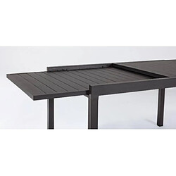 Avis Mes Table de jardin extensible 135/270 cm en aluminium anthracite - AMINA