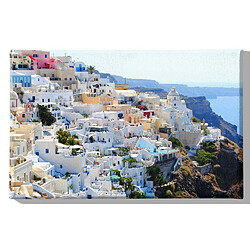 EPIKASA Impression sur Toile Santorini, Multicouleur, Polyester, 70x3x45 cm