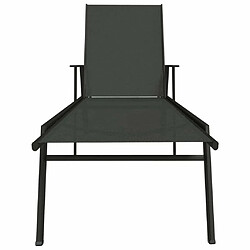 Avis Maison Chic Chaise longue de jardin| Bain de soleil Relax | Transat Acier et tissu textilène Noir -GKD54424