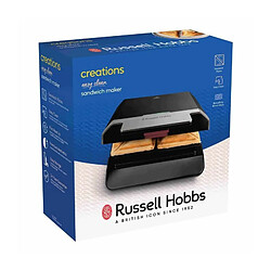 Croque-monsieur - RUSSELL HOBBS - 26800-56 - 750 W - Chauffage rapide : 108 s - Anti-adhésif - Noir / Acier