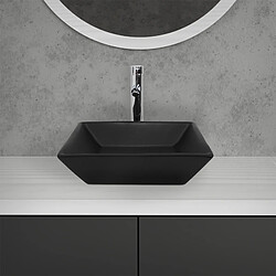 Acheter ML-Design Lavabo en Céramique Noir Mat, 41 x 41 x 12 cm, Carré, Vasque à Poser sur Plan de Toilette, Lave-Mains Évier pour la Salle de Bain/WC Invités, Design Moderne, sans Matériel de Montage