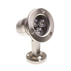 Acheter Ledkia Spot LED Fixation au Sol Inox 12V 3W Blanc chaud 3000K