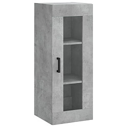 Acheter vidaXL Buffet haut Gris béton 34,5x34x180 cm Bois d'ingénierie