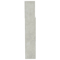 Avis vidaXL Armoire de tête de lit Gris béton 200x19x103,5 cm