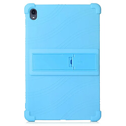 Coque en silicone Multicolore avec béquille coulissante bleu clair pour votre Lenovo Tab P11