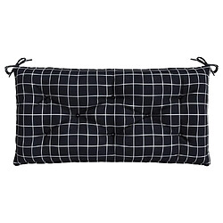 Acheter Maison Chic Coussin Confort | pouf | Coussin de banc de jardin carreaux noir 100x50x7cm tissu oxford -GKD77624