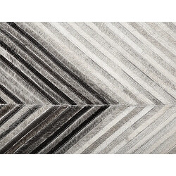 Beliani Tapis en cuir gris 160 x 230 cm AYTEPE pas cher