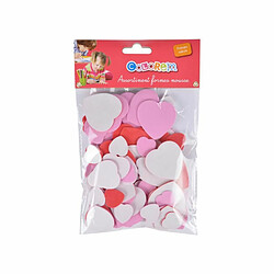 Paris Prix Lot de 100 Cœurs Mousse Adhésifs 4cm Rose & Rouge