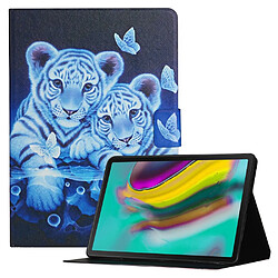 Etui en PU Impression de motifs avec support pliable Couple de tigres pour votre Samsung Galaxy Tab A7 Lite 8.7 pouces T220/T225