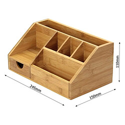 Universal Boîte de rangement en bois multifonctionnelle de bureau avec tiroir de bureau, boîte de bijoux de bureau, cosmétique de bureau, porte-papeterie. pas cher