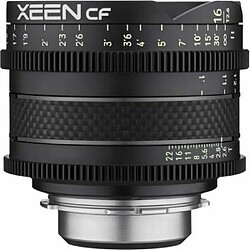 Samyang XEEN CF Cinema 16 mm T2,6 Sony E Mount Plein Format ? Objectif Cine-Pro ? Cylindre en Carbone ? Extrêmement Compact et particulièrement léger, Noir