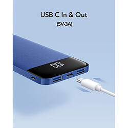 Avis SANAG Batterie Externe 10400Mah Power Bank Usb C Avec Led Patalla Batterie Portable Ultra Slim Powerbank 2 Entrées Et 3 Sorties 5V/3A Compatible Avec Iphone 14 13 Samsung Huawei Ipad