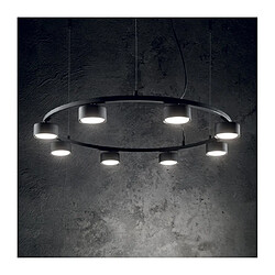 Ideal Lux Suspension Minor Métal Noir 8 ampoules 10cm