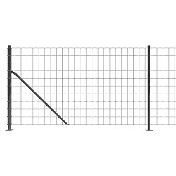 Avis vidaXL Clôture en treillis métallique avec bride anthracite 1x10 m